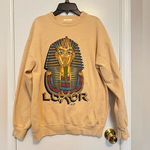 Vintage 90s Luxor Pharaoh Sphynx Egypt Crew Neck Pyramid Sweatshirt Size Medium